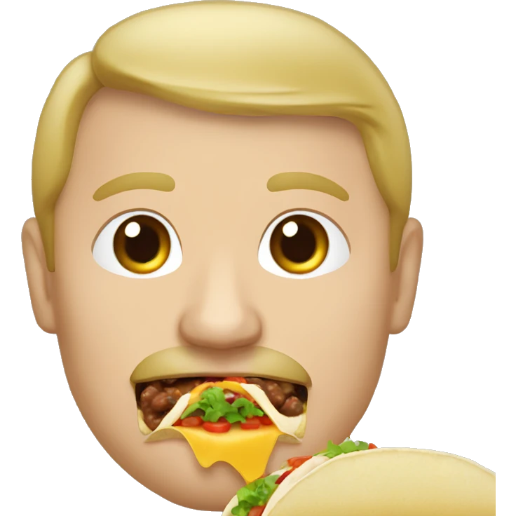 Vladimir poutine qui mange un tacos emoji