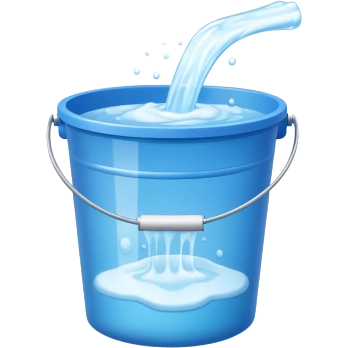 Bucket and cleaning product emoji