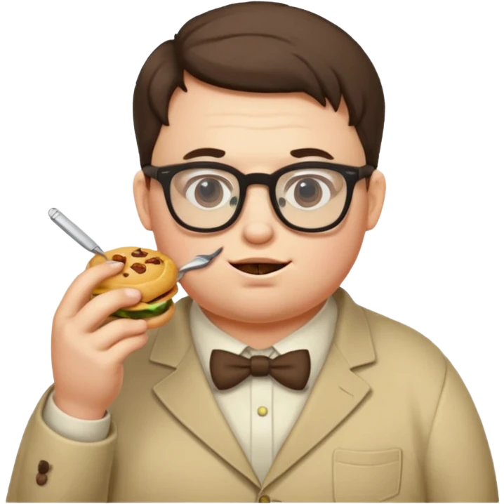 nerd eating fat discord mod with glasses emoji