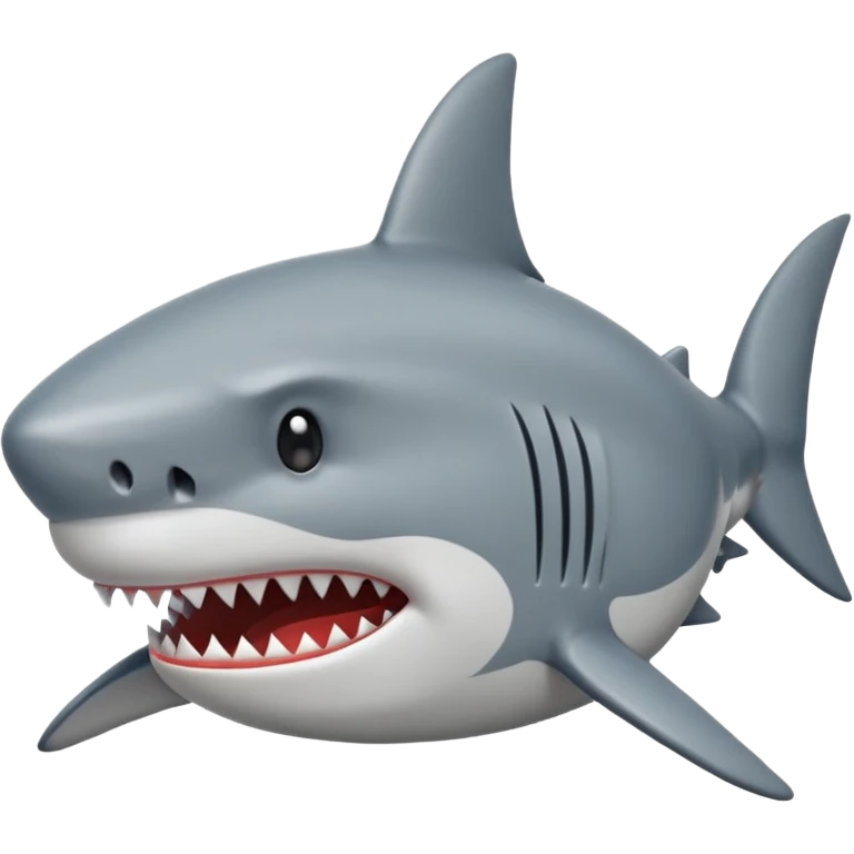 can you make me a shark emoji that’s sighing with a sweat mark emoji