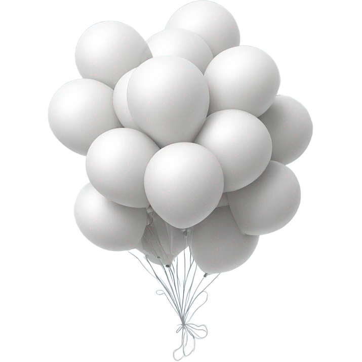 White birthday balloons emoji