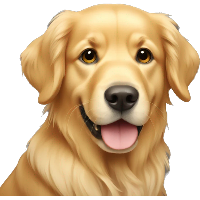 Cute golden retriever emoji