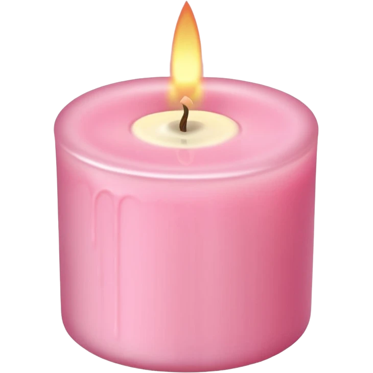 Natural Scented Candle, pink pastel emoji