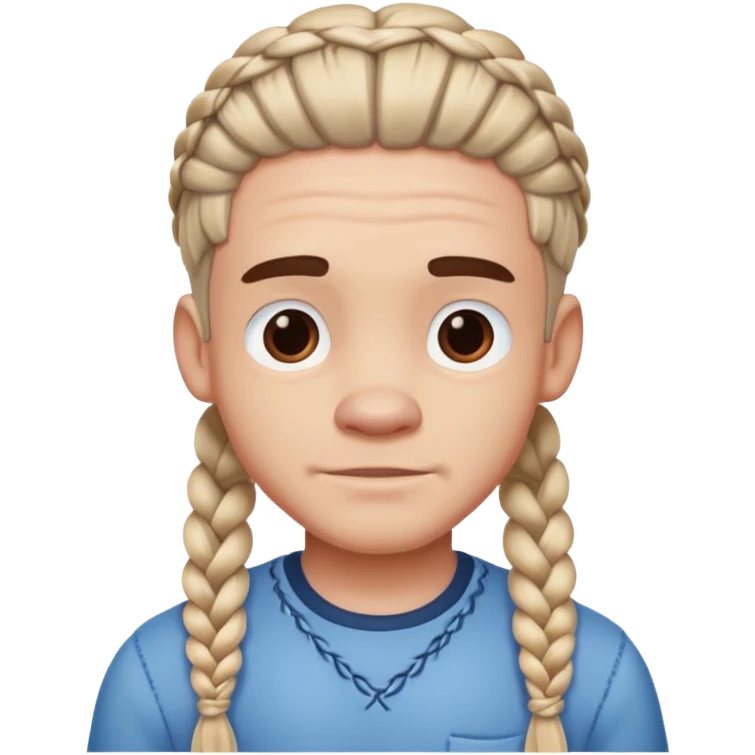White guy with stitch braids  emoji