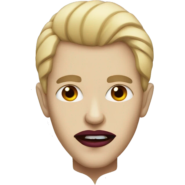 Vampire with botox lips emoji