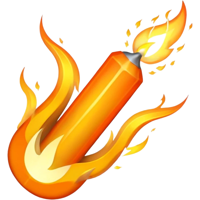 Flint and steel spark to create fire emoji