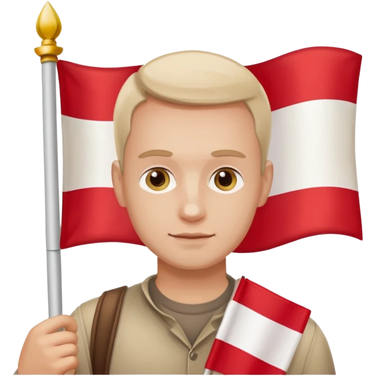 ultra realistic polish man with poland flag emoji