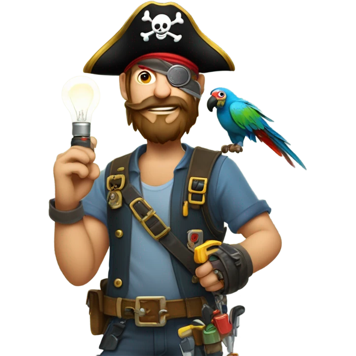 Pirate electrician emoji