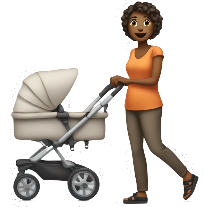 mom with stroller emoji