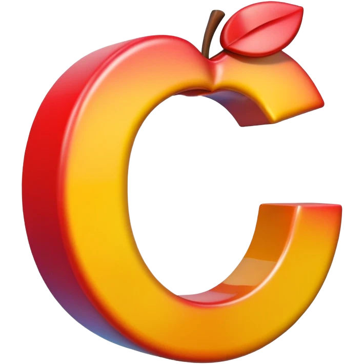 Apple style 3D emoji of the letter O, shiny, smooth, rounded, colorful, with the same toy-like texture as official Apple emojis emoji