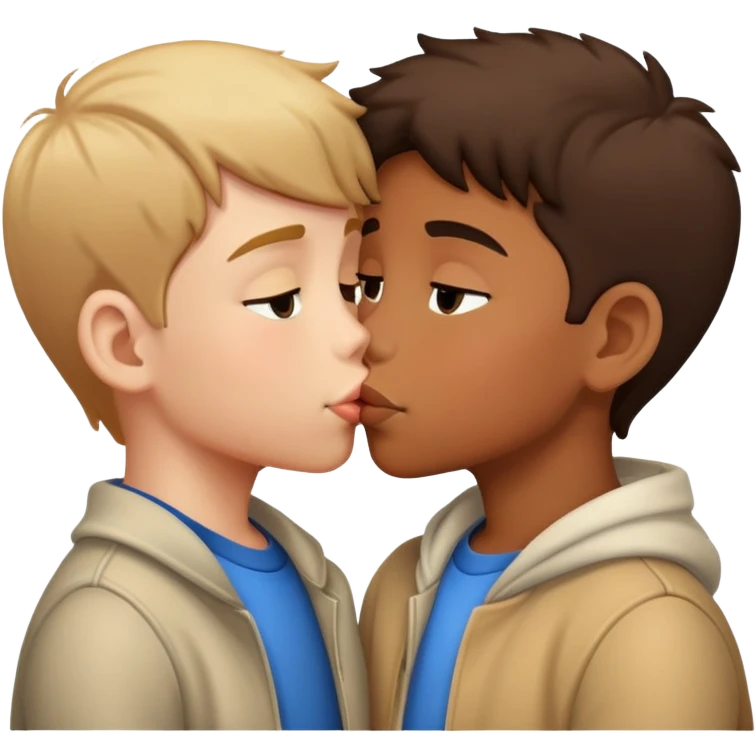Boy kissing a boy emoji