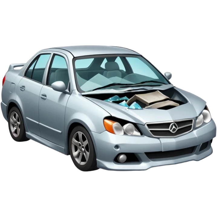 crashed car emoji