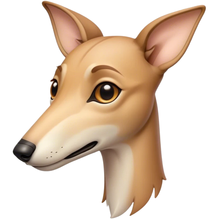 Cinematic Noble Fawn Greyhound Portrait Emoji, Poised and regal, with a slender, aerodynamic build and a smooth, elegant fawn Fur, deep-set soulful eyes, Simplified yet sharp and sophisticated features, highly detailed, glowing with a soft, dignified glow, high shine, intelligent and agile, stylized with an air of grace, focused and attentive, soft glowing outline, capturing the essence of a watchful and swift companion, so majestic it feels as though it could dash out of the screen with effortless authority! emoji