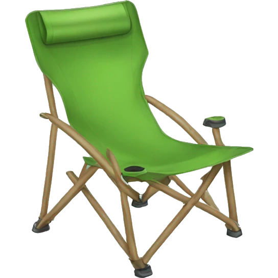 Green camping chair emoji