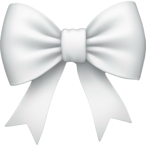 A white bow emoji