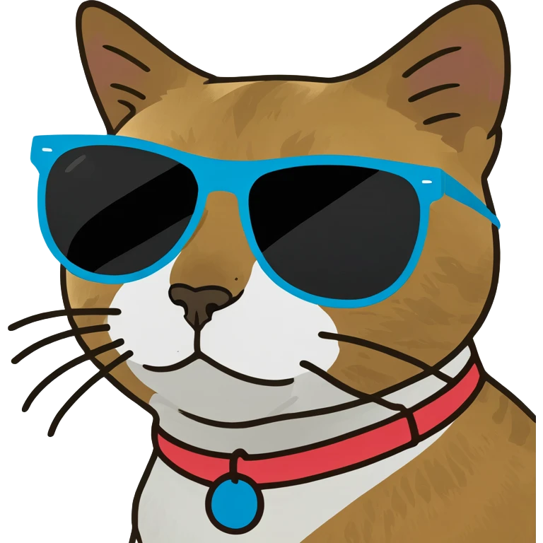 Cat with sunglasses emoji