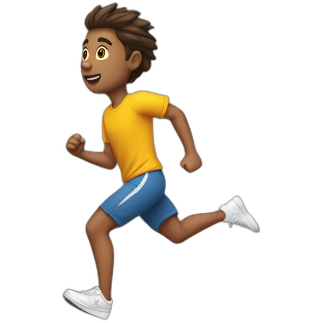 Running from the side in casual attire emoji