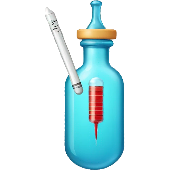 Vial and needle  emoji