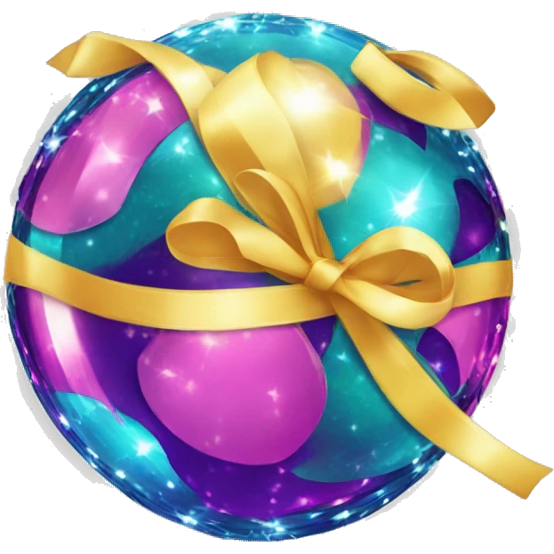 Discobal whit ribbon  emoji