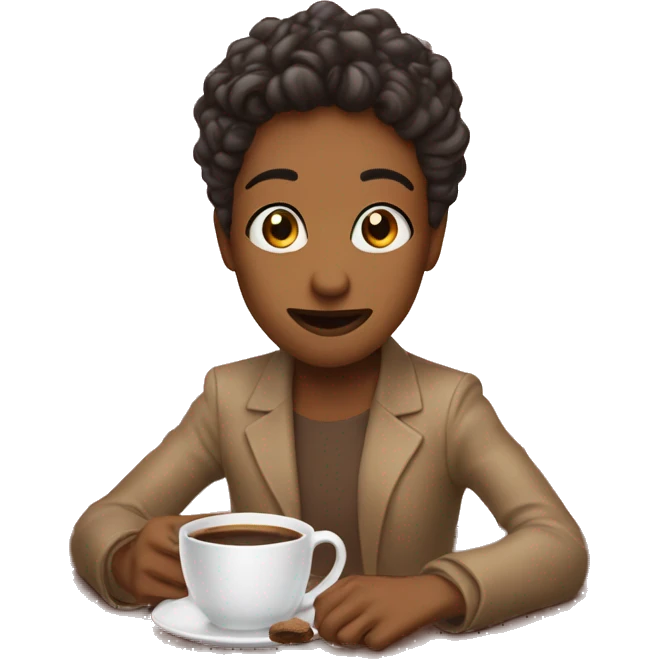 🧞‍♀️ with a ☕️ emoji