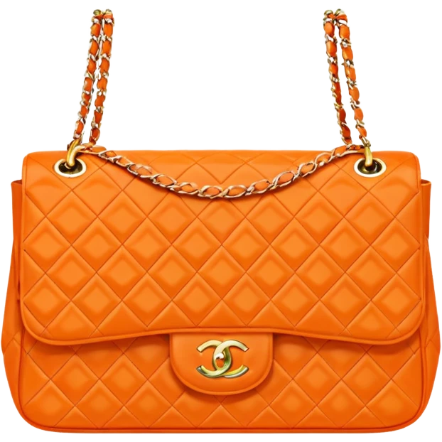 chanel bag orange color emoji