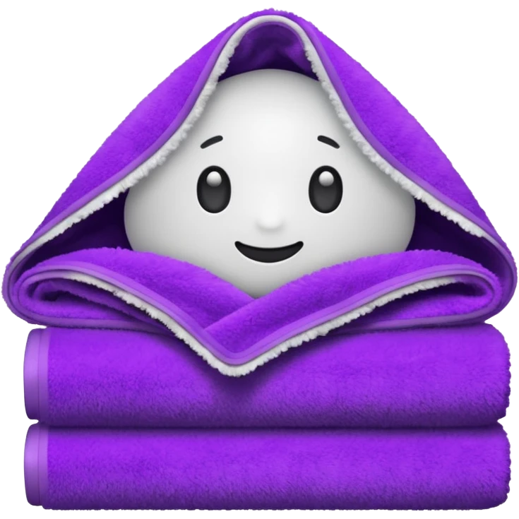 one purple towel emoji