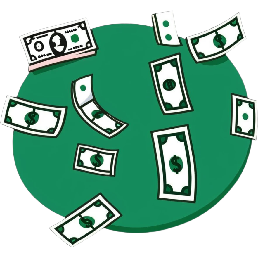 money falling emoji