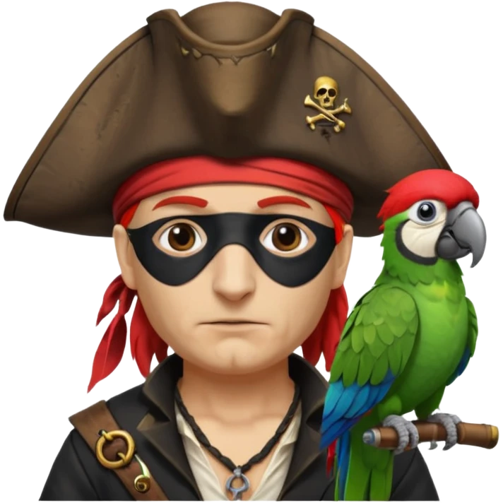 pirate and parrot emoji