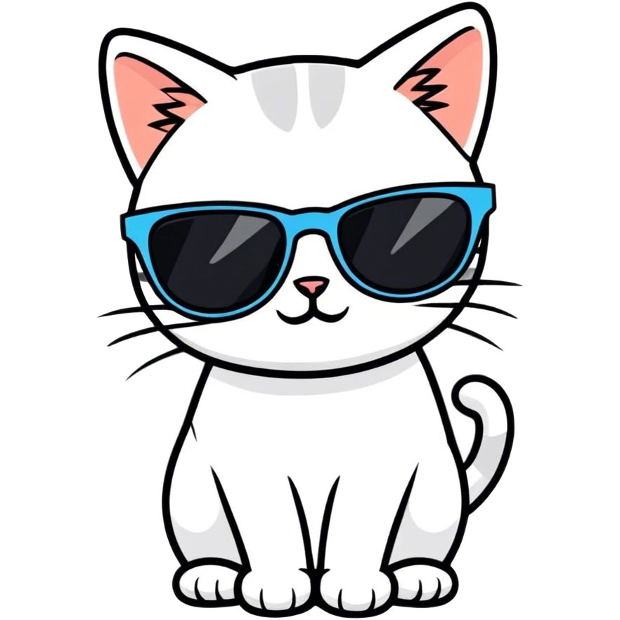 Cat with sunglasses emoji