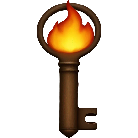Key on fire emoji