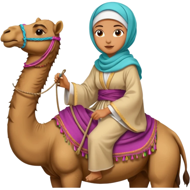 Desert Nomad Traveler with camel emoji