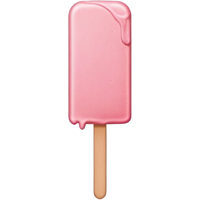 rectangular strawberry ice cream bar on a stick emoji