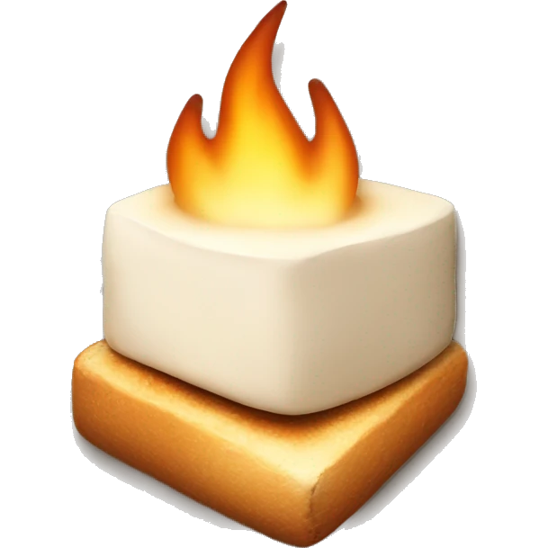 Toasted marshmallow emoji