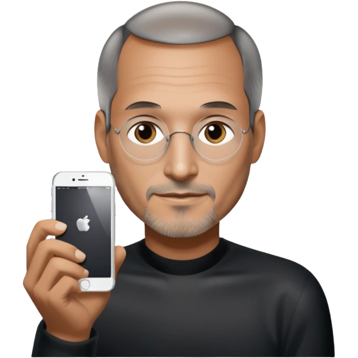 Steve Jobs holding iPhone 6 emoji