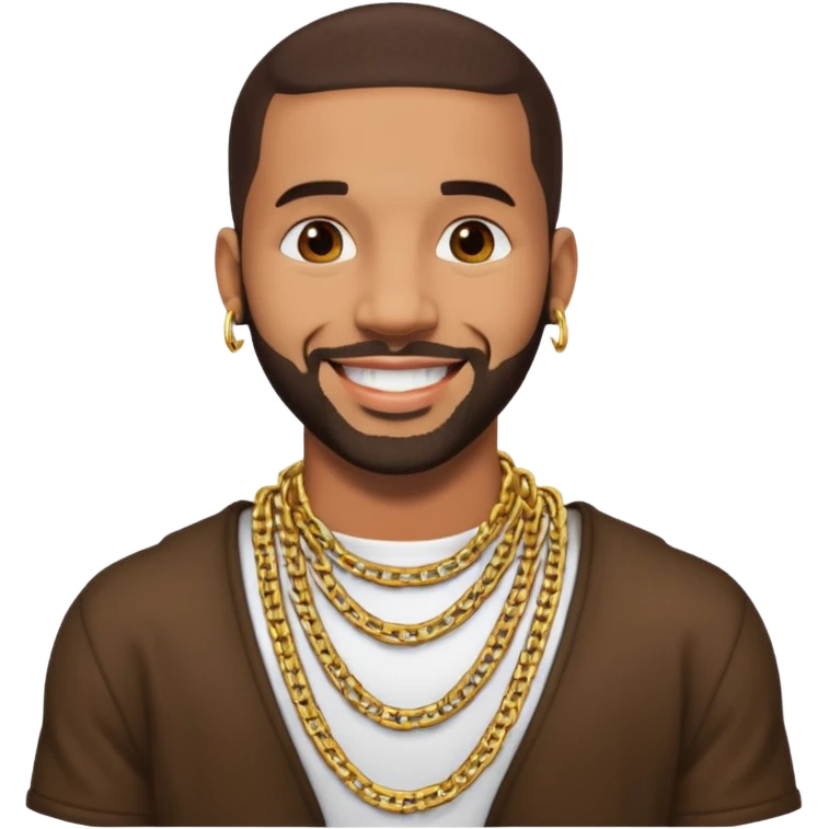 Drake with gold chain necklace  emoji