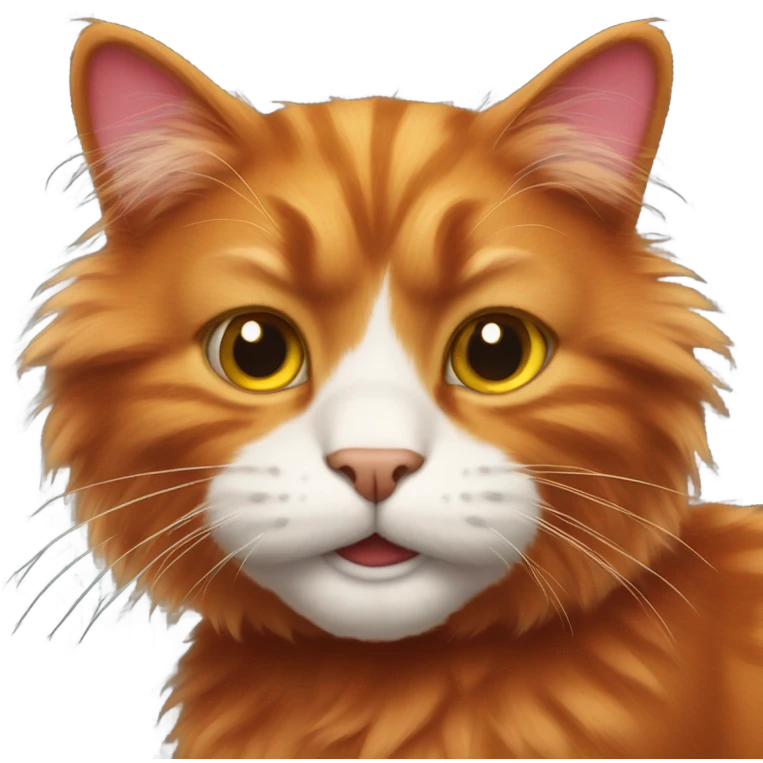 Red cat emoji