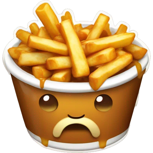 Poutine qui mange une poutine emoji