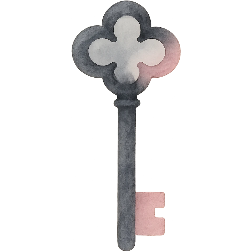 BLACKPINK-inspired gothic key, no hearts, dreamy and elegant, black and pink emoji