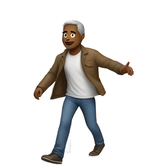 man walking out a door emoji