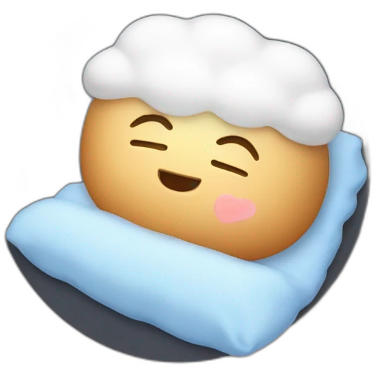 Marsmallow sleeping emoji