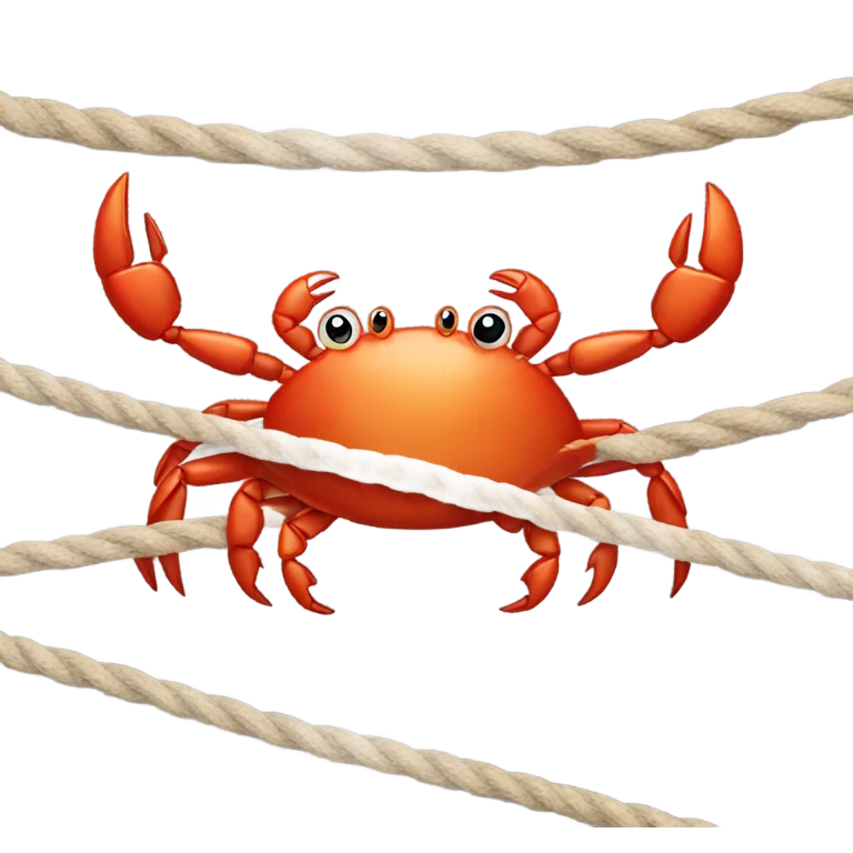 Crab in a rope emoji