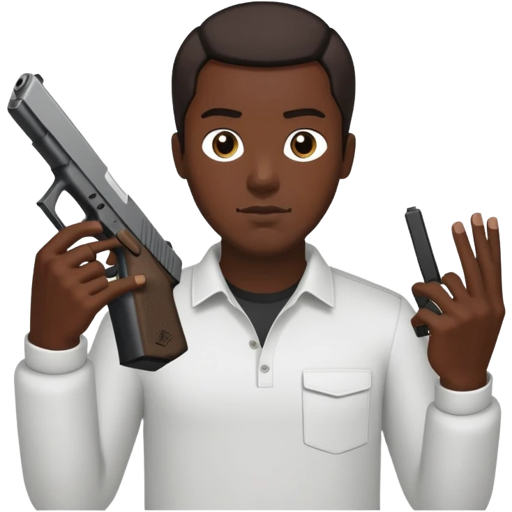 Thug with a glock emoji
