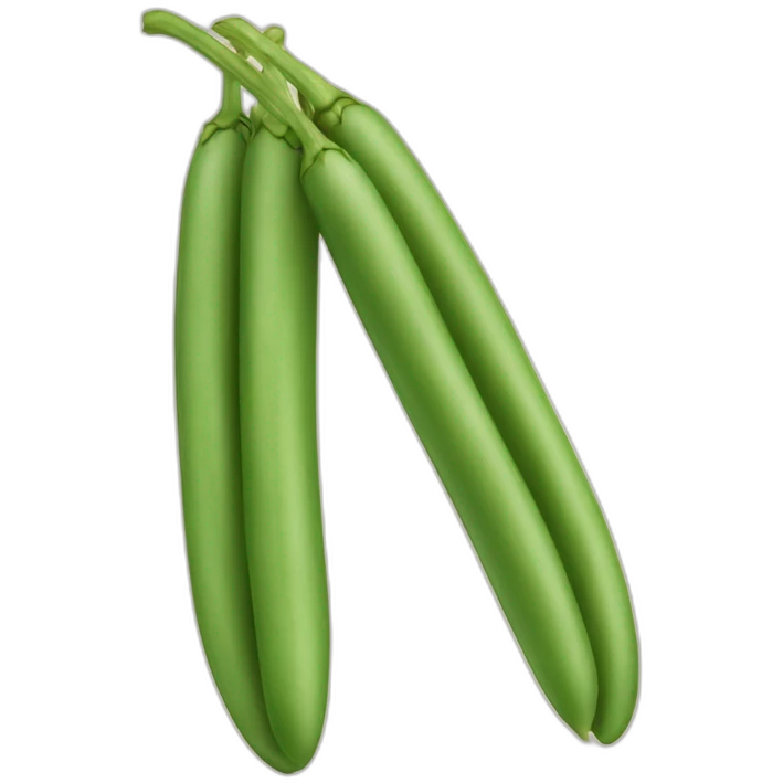 long narrow green bean pods emoji