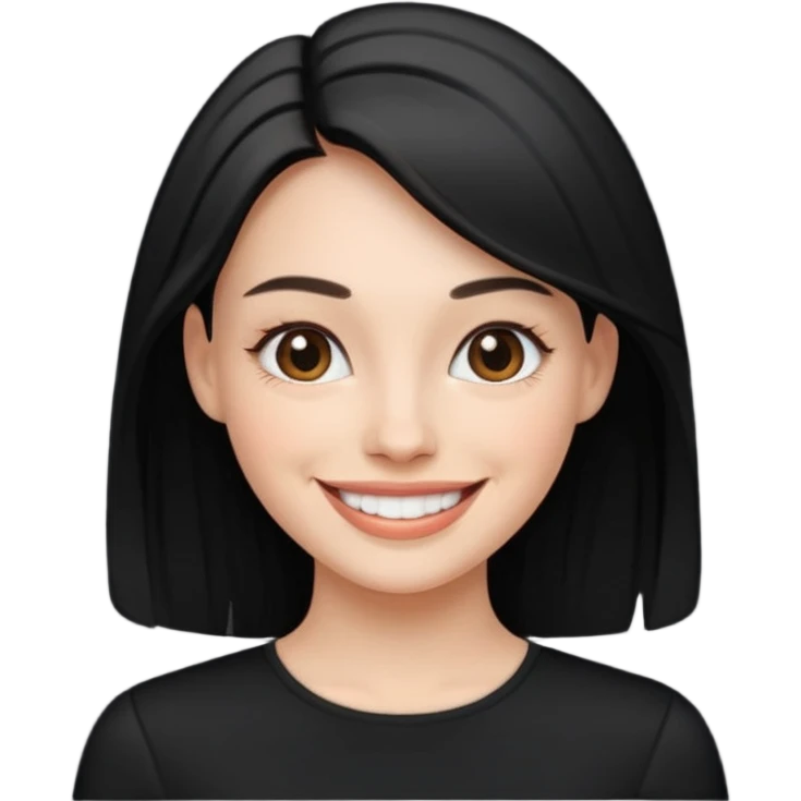 create an emoji, black long sleeves, for women, now human emoji