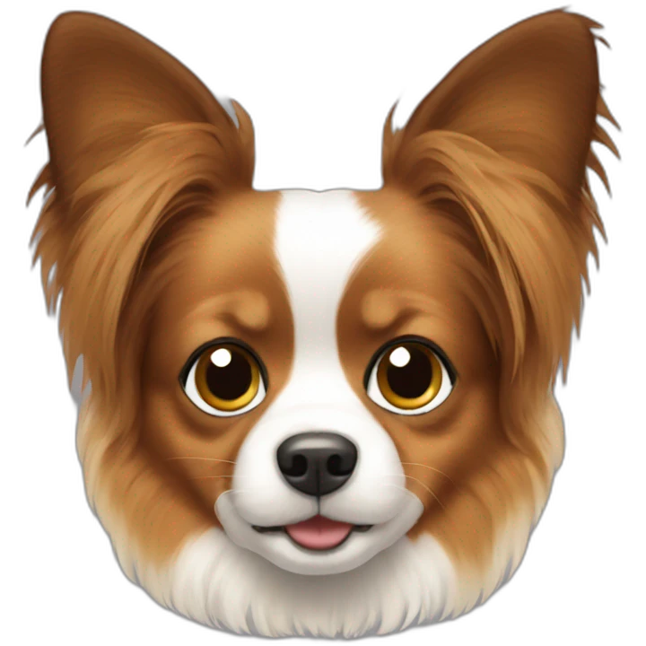 short hair papillon dog emoji