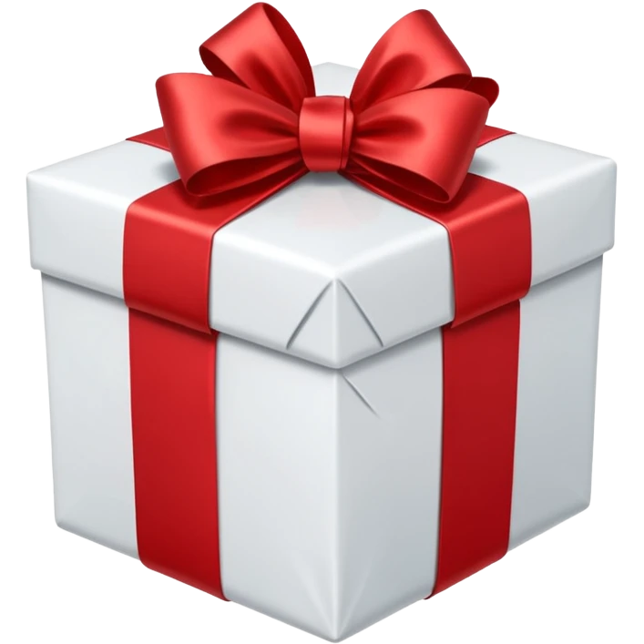 white and red christmas present emoji