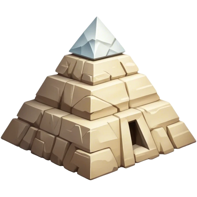 White rock pyramid ￼ emoji