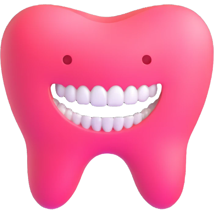 teeth app icon, modern dental application logo with teeth emoji