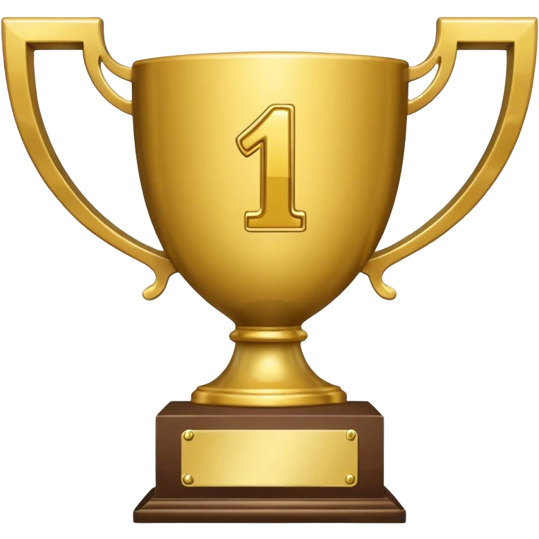 Trophy that says #1 deuce emoji