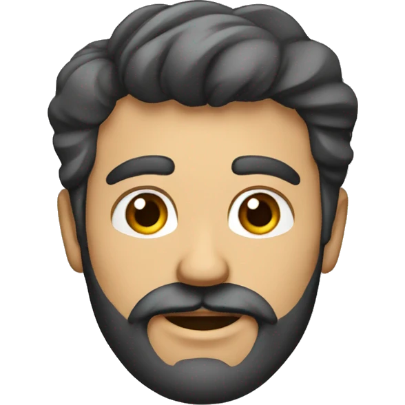 Hombre calvo con barba emoji